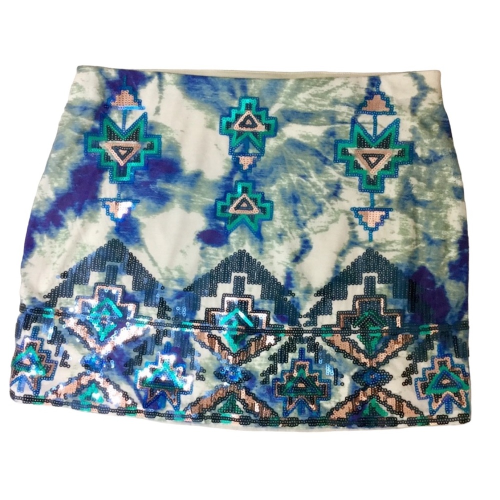EXPRESS Sequin Mini Skirt with lining